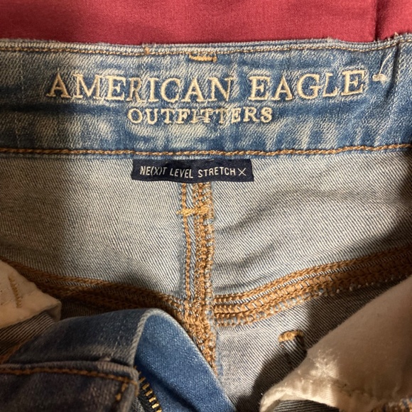 American Eagle Stretch Ripped Jean Shorts - Picture 3 of 4